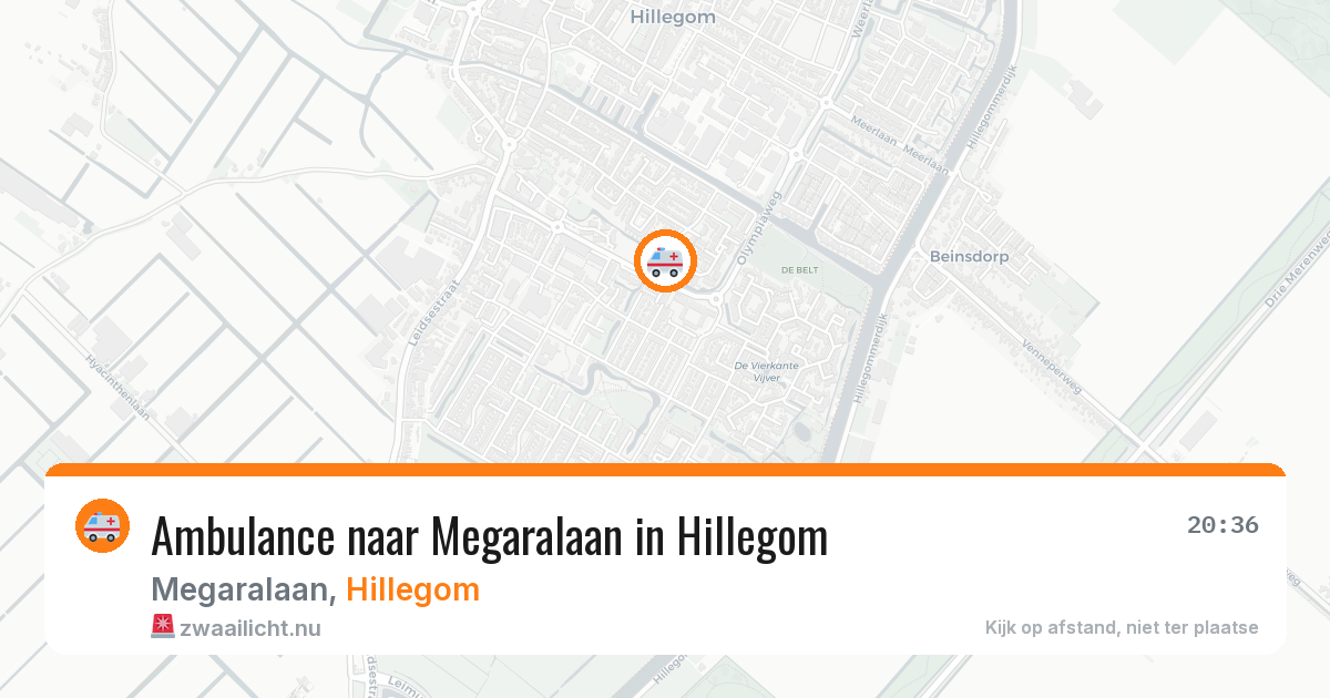 Ambulance naar Megaralaan in Hillegom — 20 jul 2026