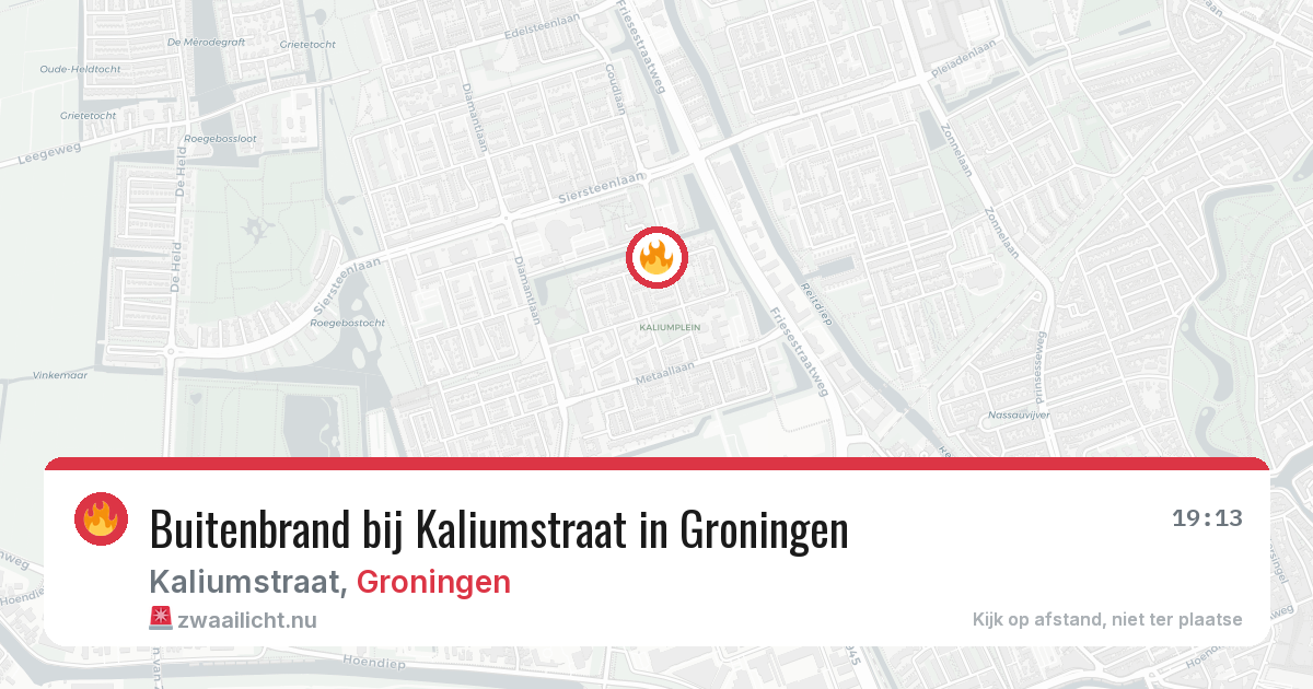 Buitenbrand bij Kaliumstraat in Groningen — 29 mei 2026