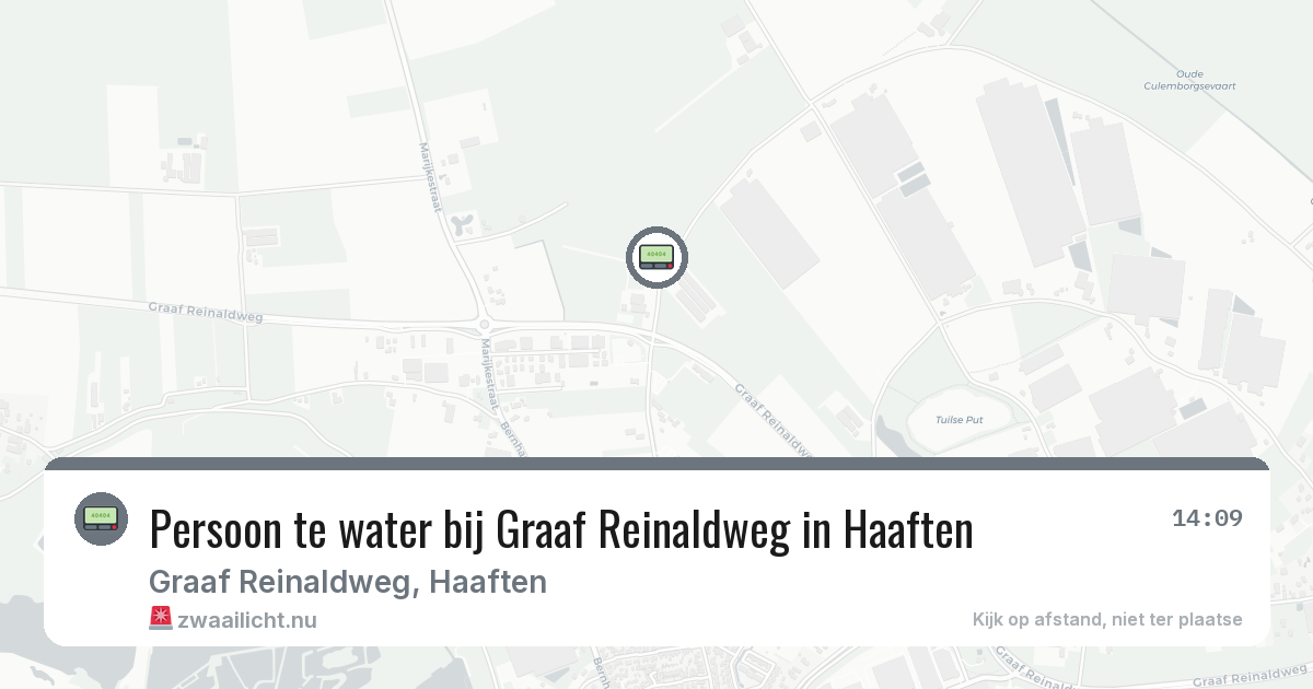 Persoon te water bij Graaf Reinaldweg in Haaften — 5 feb 2026