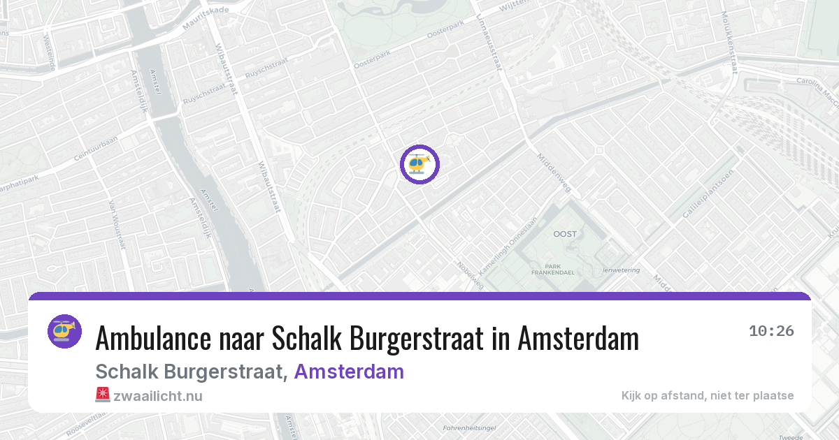 Ambulance naar Schalk Burgerstraat in Amsterdam — 1 jun 2026