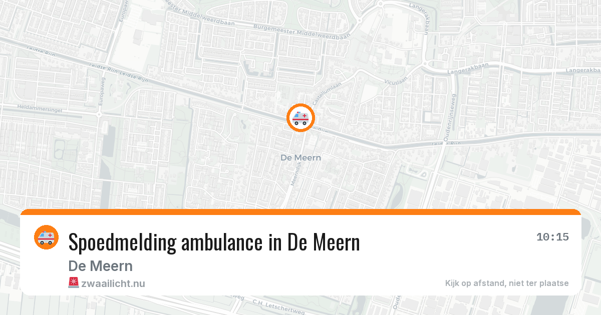 Spoedmelding ambulance in De Meern — 17 mrt 2026