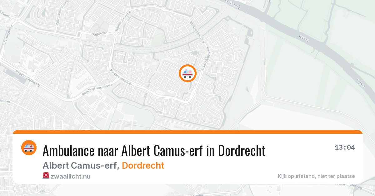 Ambulance naar Albert Camus-erf in Dordrecht — 30 mei 2026