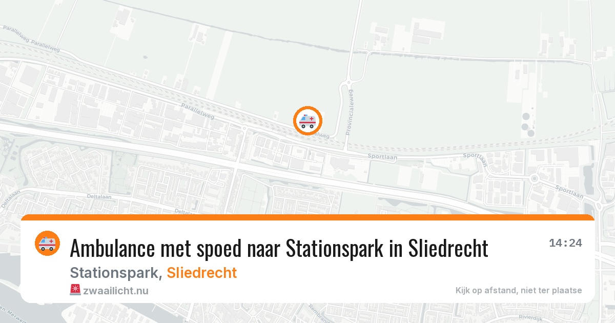 Ambulance met spoed naar Stationspark in Sliedrecht — 21 jul 2026