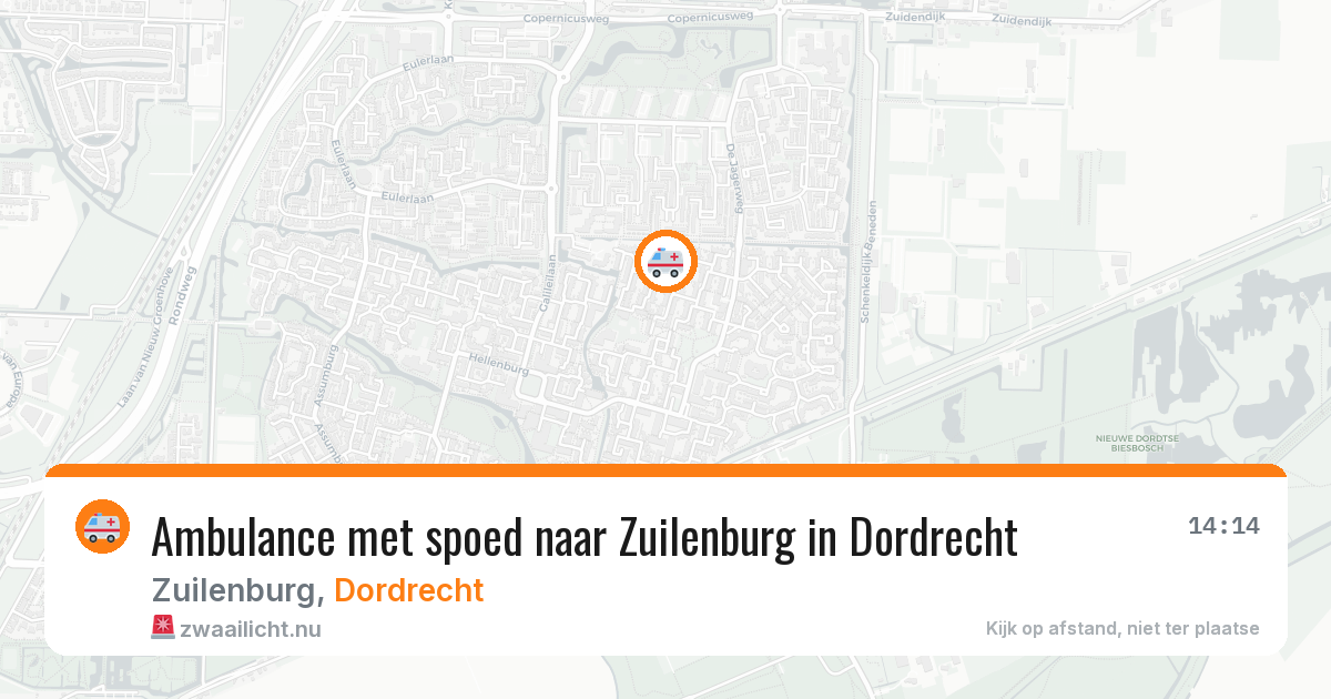 Ambulance met spoed naar Zuilenburg in Dordrecht — 11 jul 2026