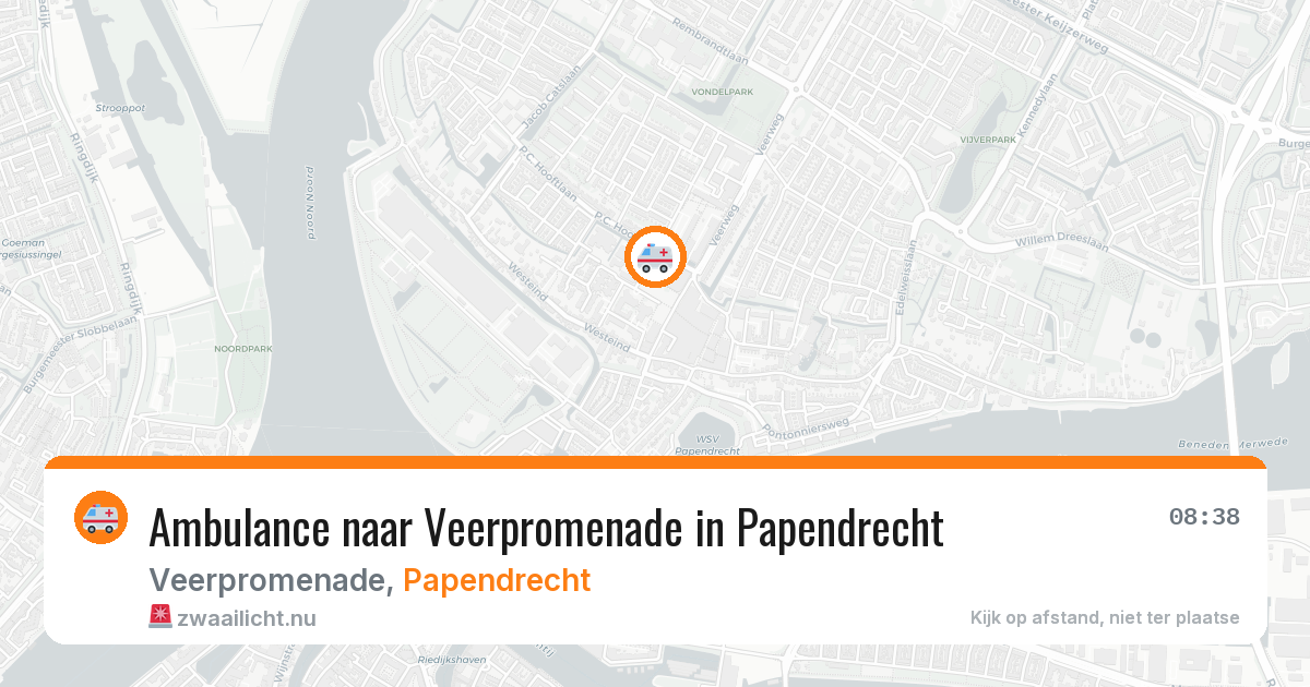 Ambulance naar Veerpromenade in Papendrecht — 6 jun 2026