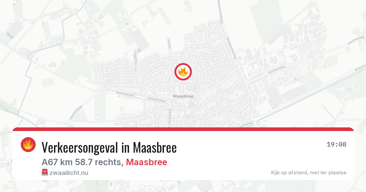 Verkeersongeval in Maasbree — 10 jul 2026