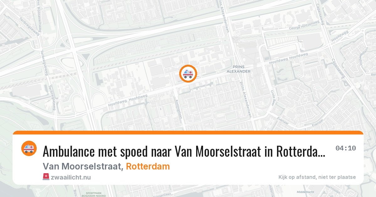 Ambulance met spoed naar Van Moorselstraat in Rotterdam — 14 mei 2026