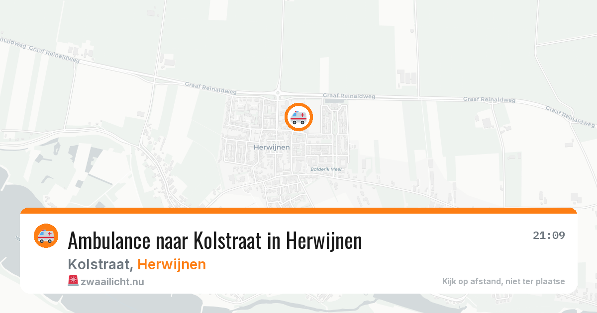 Ambulance naar Kolstraat in Herwijnen — 6 jul 2026