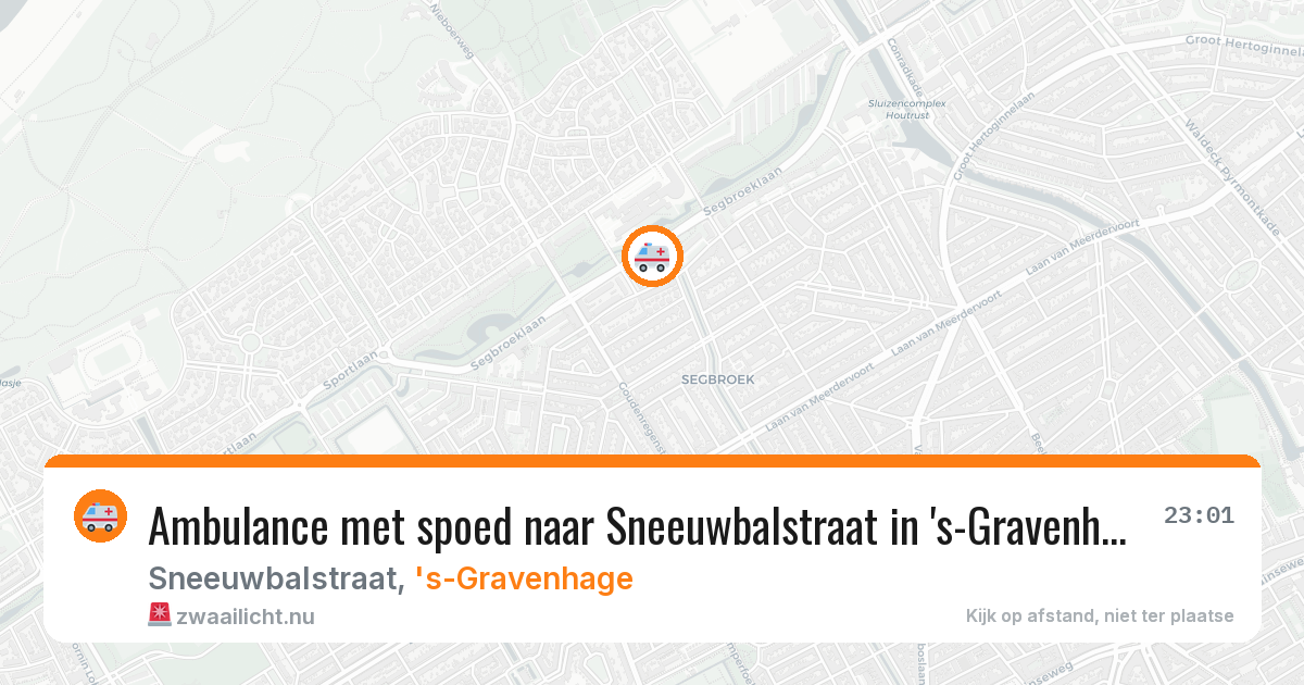 Ambulance met spoed naar Sneeuwbalstraat in 's-Gravenhage — 19 mei 2026