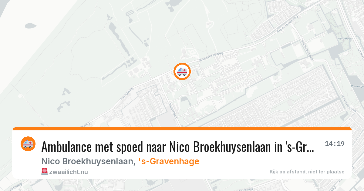 Ambulance met spoed naar Nico Broekhuysenlaan in 's-Gravenhage — 23 jul 2026