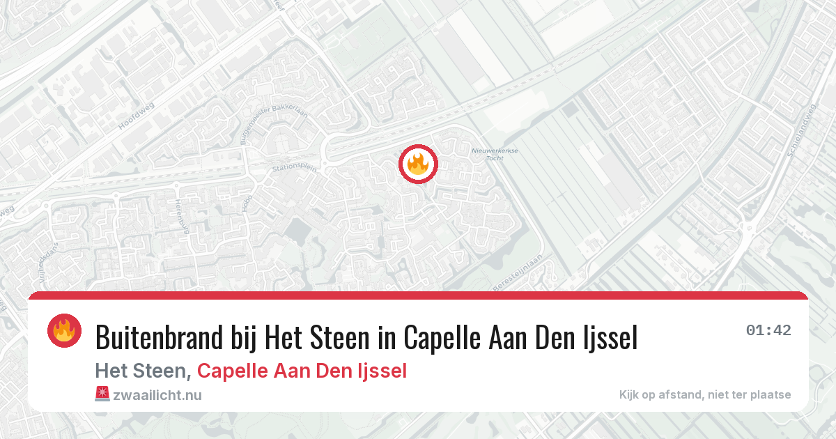 Buitenbrand bij Het Steen in Capelle Aan Den Ijssel — 23 mrt 2026