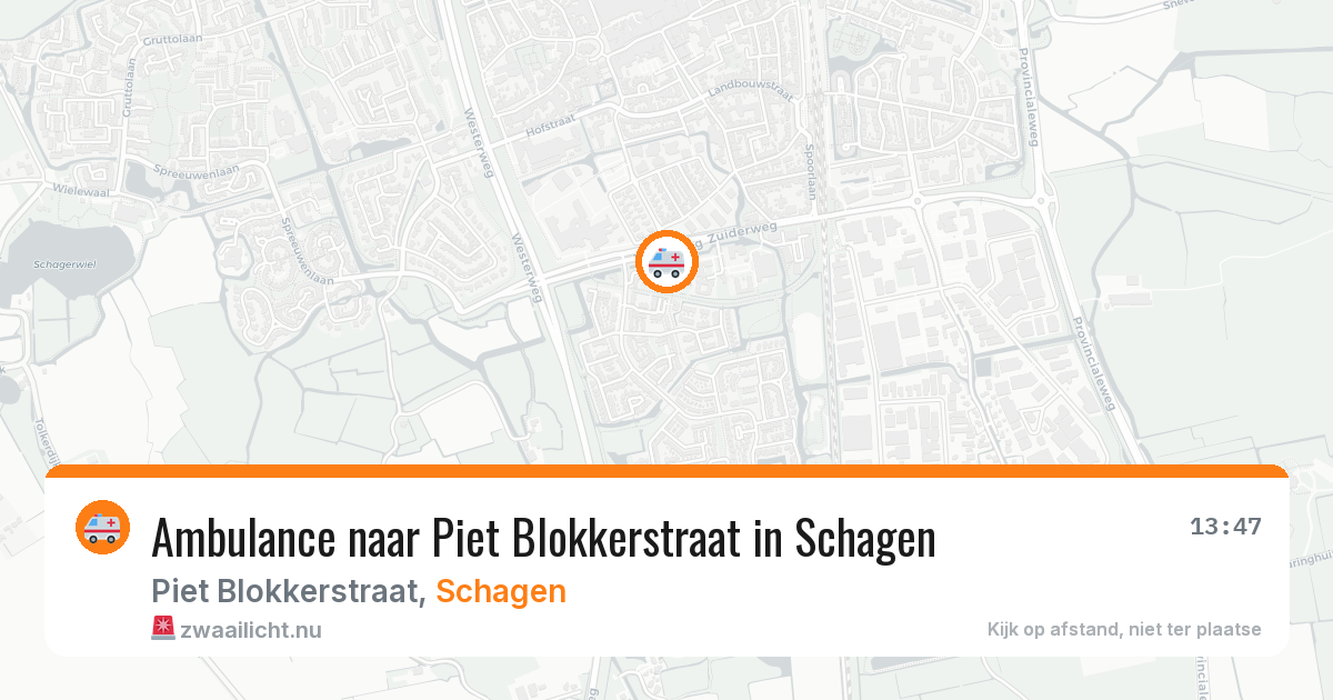 Ambulance naar Piet Blokkerstraat in Schagen — 21 jul 2026