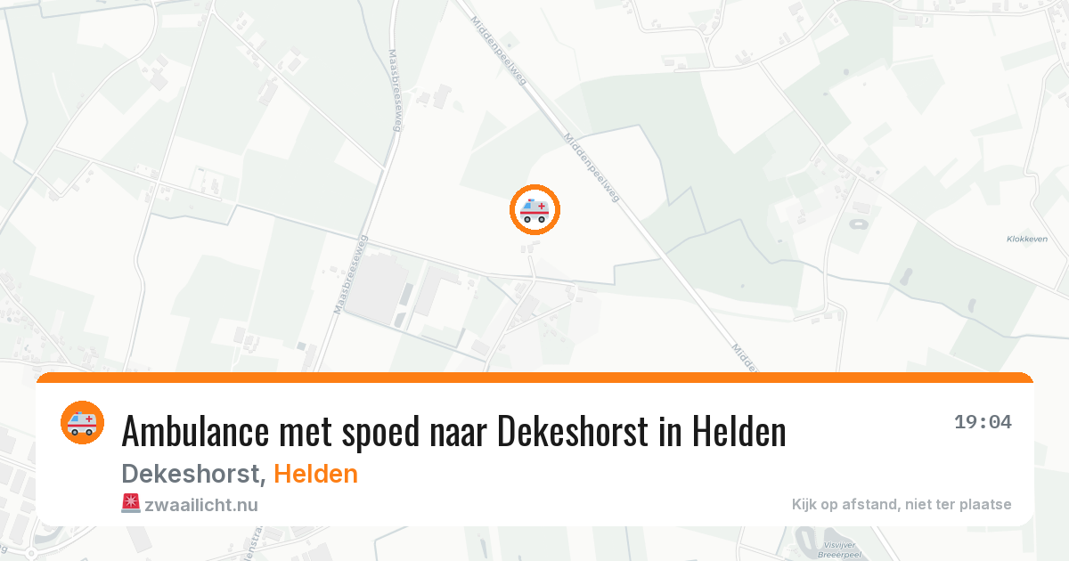 Ambulance met spoed naar Dekeshorst in Helden — 28 jun 2026