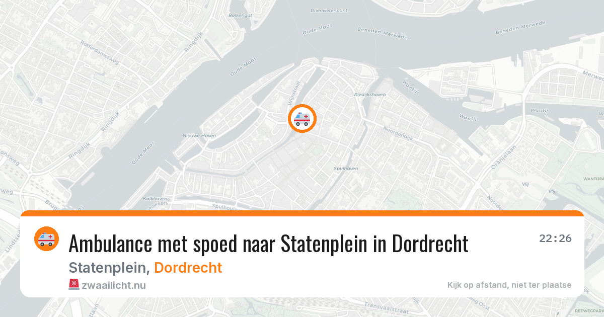 Ambulance met spoed naar Statenplein in Dordrecht — 29 mrt 2026