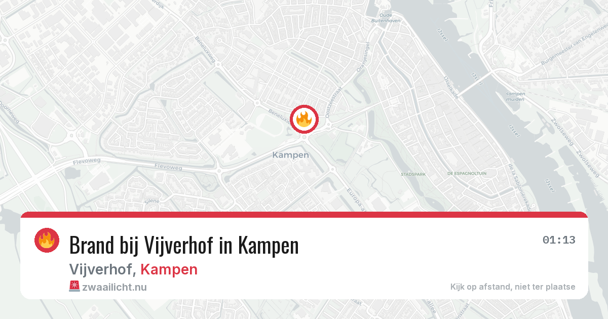 Brand bij Vijverhof in Kampen — 16 mei 2026