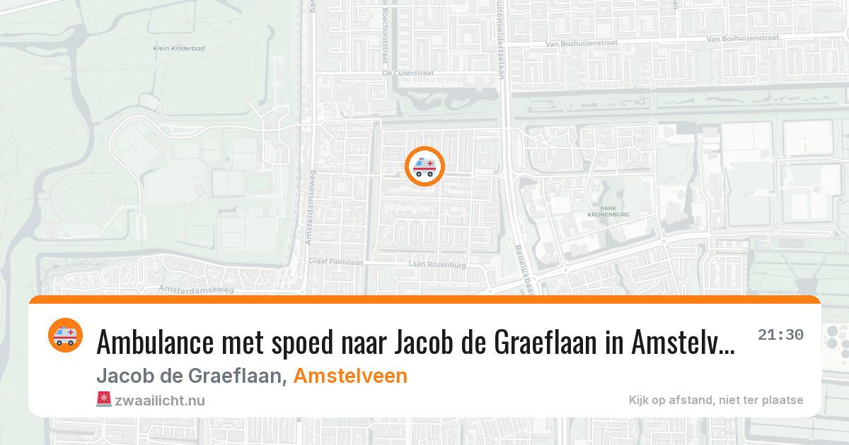 Ambulance met spoed naar Jacob de Graeflaan in Amstelveen — 5 jun 2026