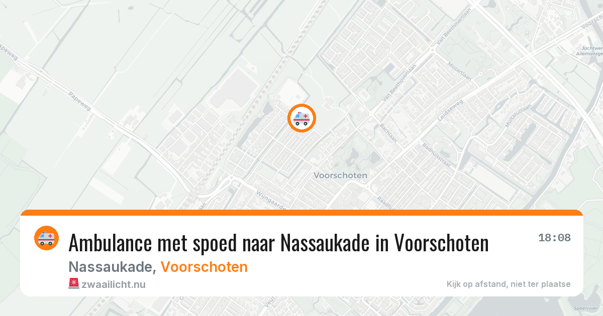 Ambulance met spoed naar Nassaukade in Voorschoten — 13 jul 2026