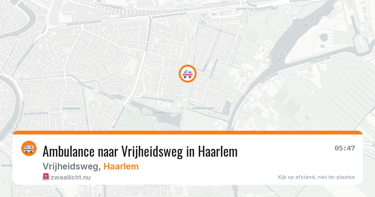 Ambulance naar Vrijheidsweg in Haarlem — 16 jul 2026
