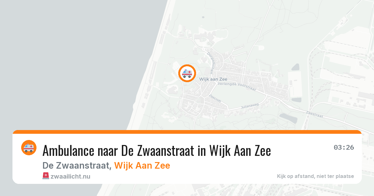 Ambulance naar De Zwaanstraat in Wijk Aan Zee — 25 jul 2026