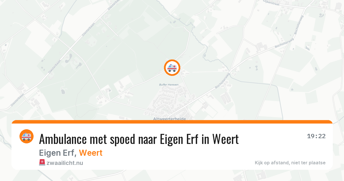 Ambulance met spoed naar Eigen Erf in Weert — 15 jul 2026