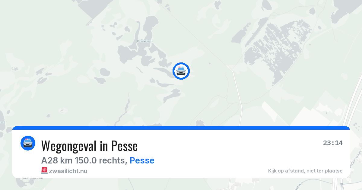 Wegongeval in Pesse — 30 jun 2026