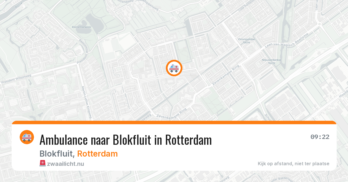 Ambulance naar Blokfluit in Rotterdam — 1 jun 2026