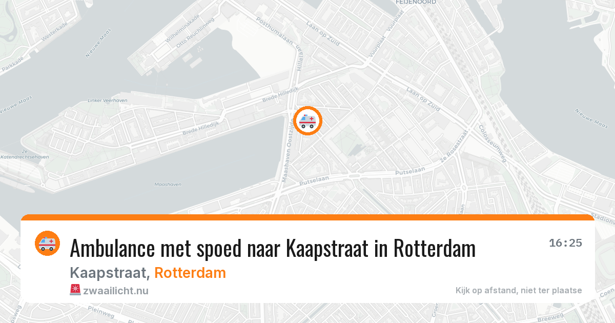 Ambulance met spoed naar Kaapstraat in Rotterdam — 13 jul 2026