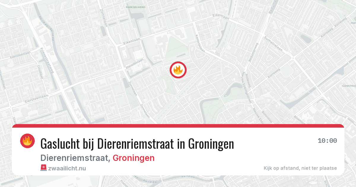 Gaslucht bij Dierenriemstraat in Groningen — 17 jan 2026
