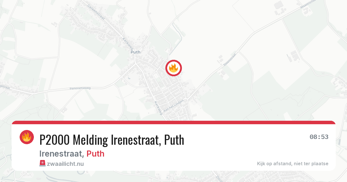 P2000 Melding Irenestraat, Puth — 2 feb 2026