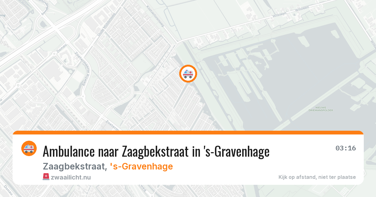Ambulance naar Zaagbekstraat in 's-Gravenhage — 21 jul 2026