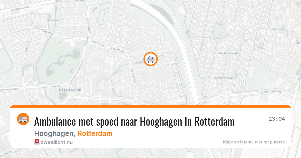 Ambulance met spoed naar Hooghagen in Rotterdam — 3 jun 2026