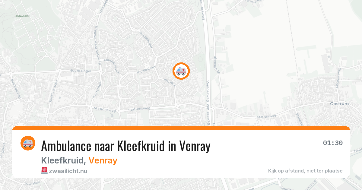 Ambulance naar Kleefkruid in Venray — 10 jul 2026