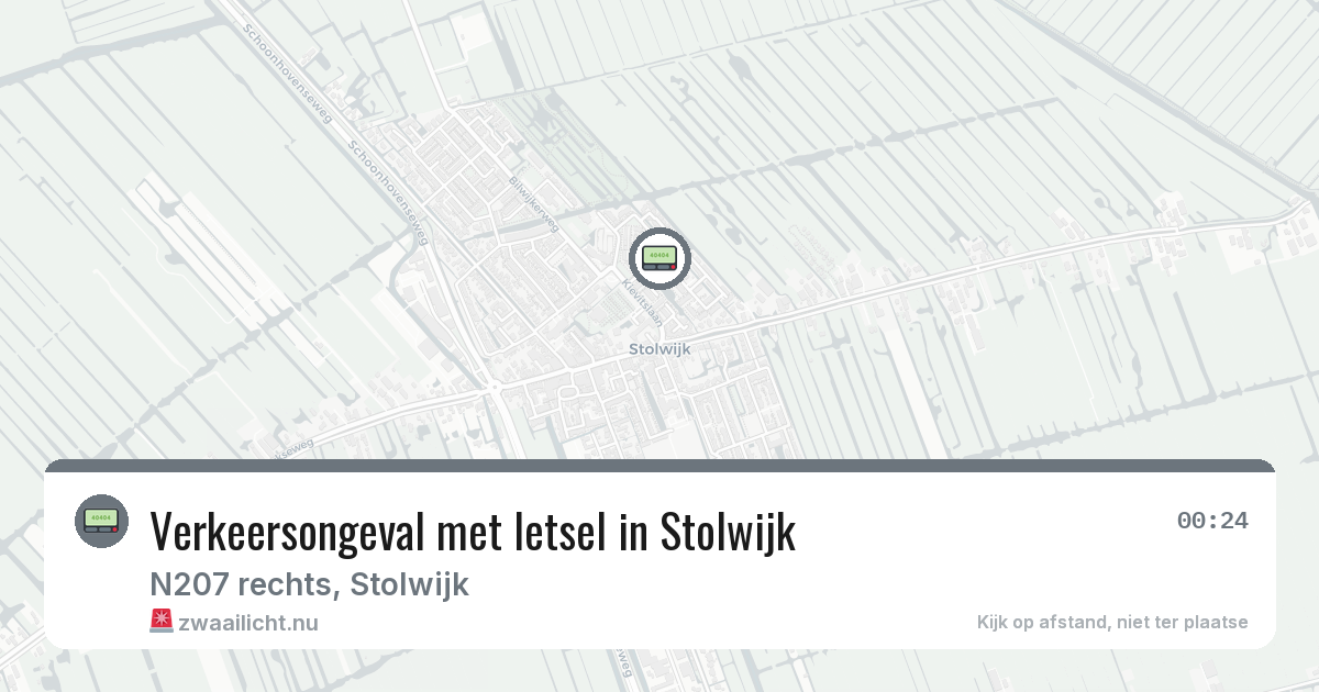 Verkeersongeval met letsel in Stolwijk — 14 feb 2026