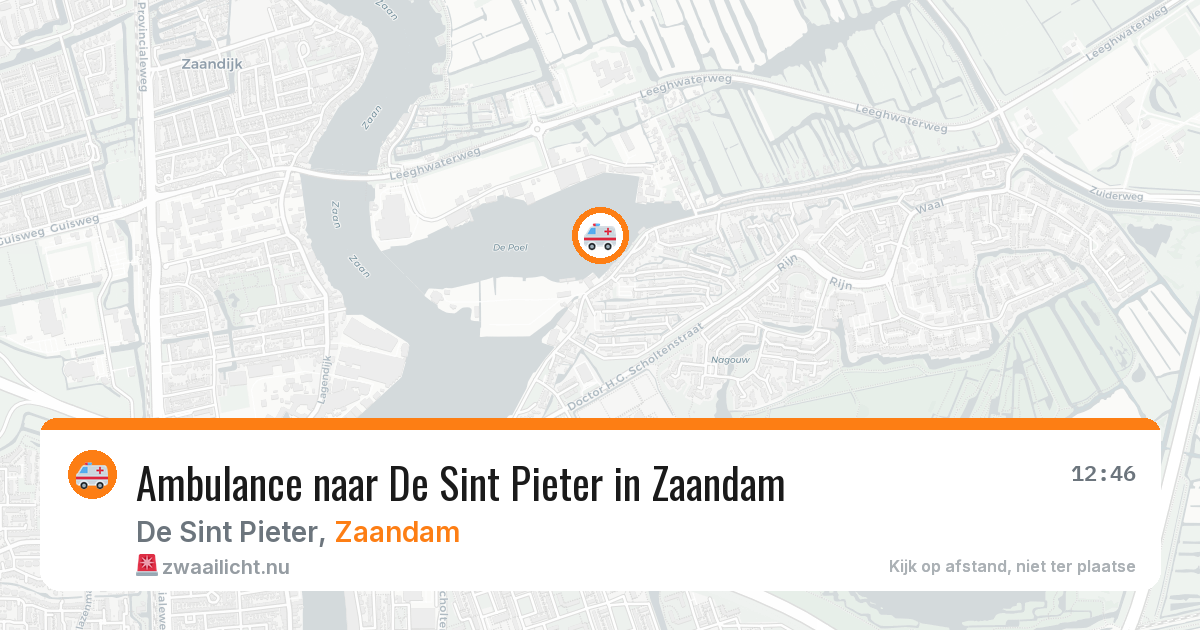 Ambulance naar De Sint Pieter in Zaandam — 26 mrt 2026