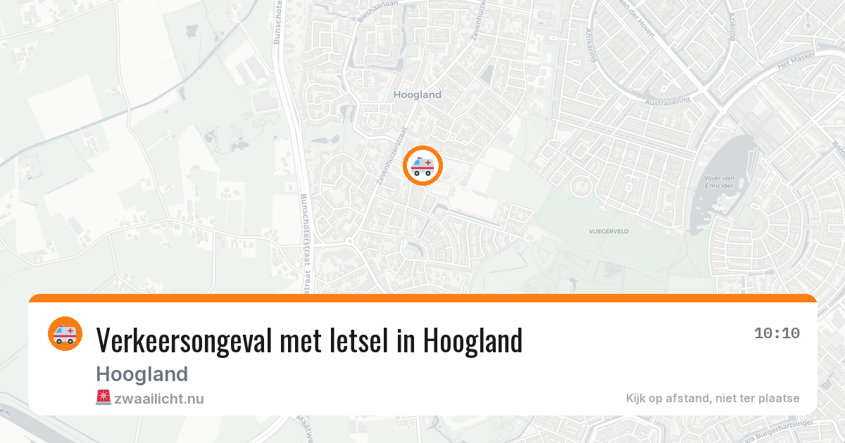 Verkeersongeval met letsel in Hoogland — 9 feb 2026