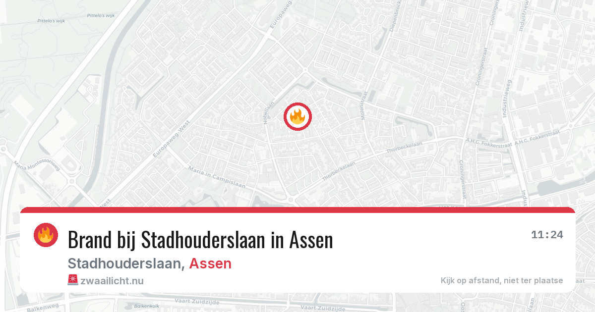 Brand bij Stadhouderslaan in Assen — 20 jul 2026