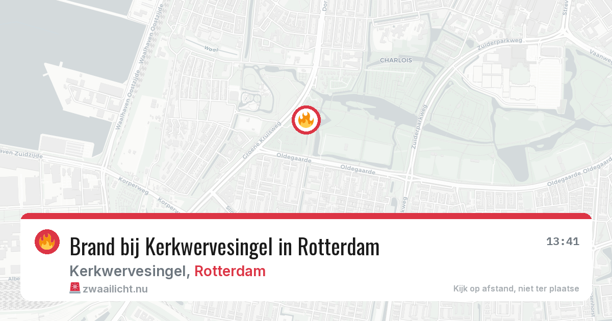 Brand bij Kerkwervesingel in Rotterdam — 16 mei 2026