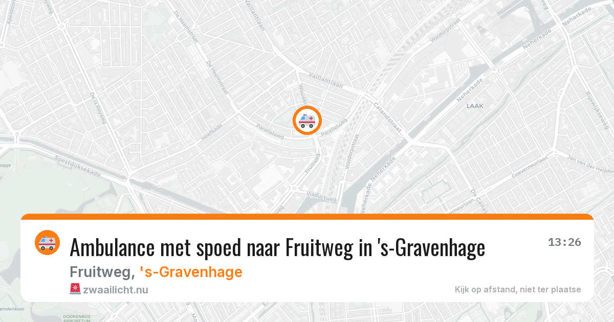 Ambulance met spoed naar Fruitweg in 's-Gravenhage — 31 jan 2026