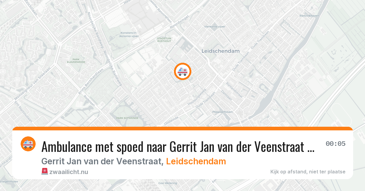 Ambulance met spoed naar Gerrit Jan van der Veenstraat in Leidschendam — 12 mei 2026