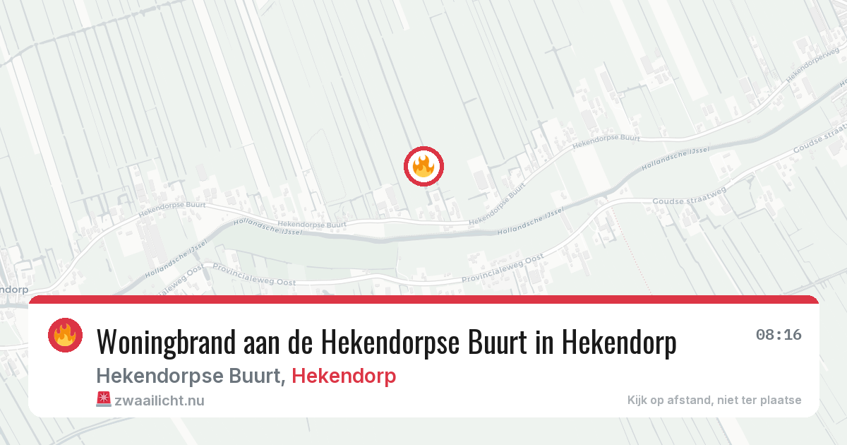 Woningbrand aan de Hekendorpse Buurt in Hekendorp — 9 jun 2026