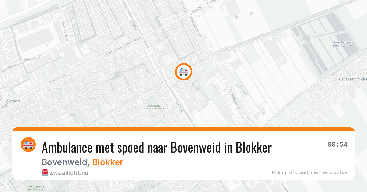 Ambulance met spoed naar Bovenweid in Blokker — 17 jan 2026