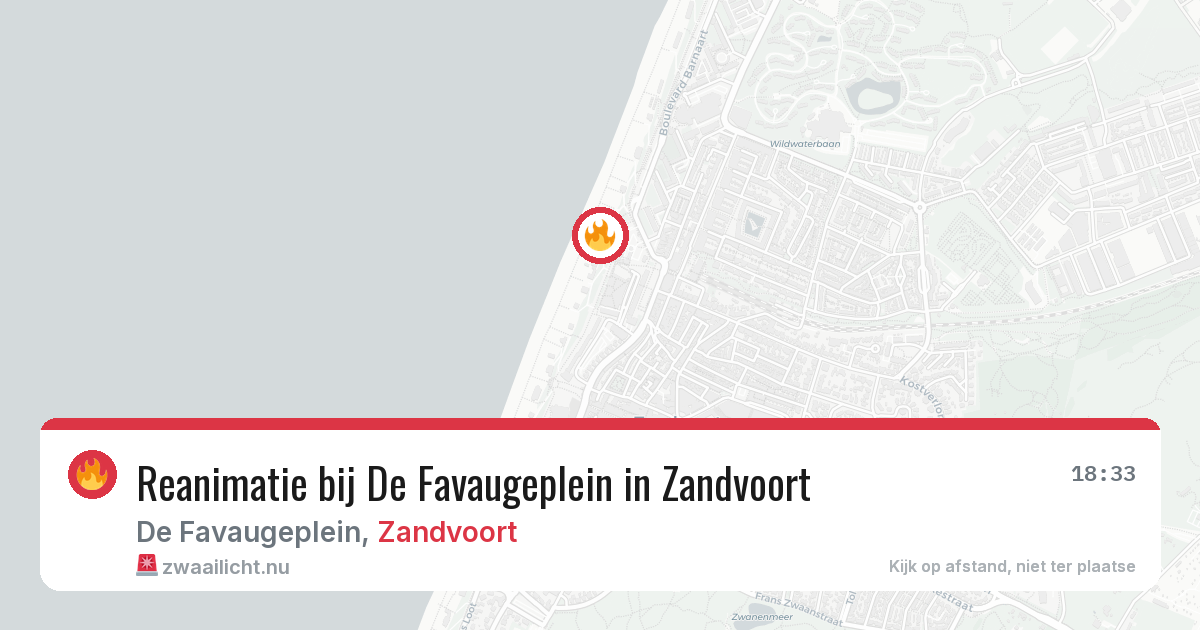 Reanimatie bij De Favaugeplein in Zandvoort — 7 jun 2026