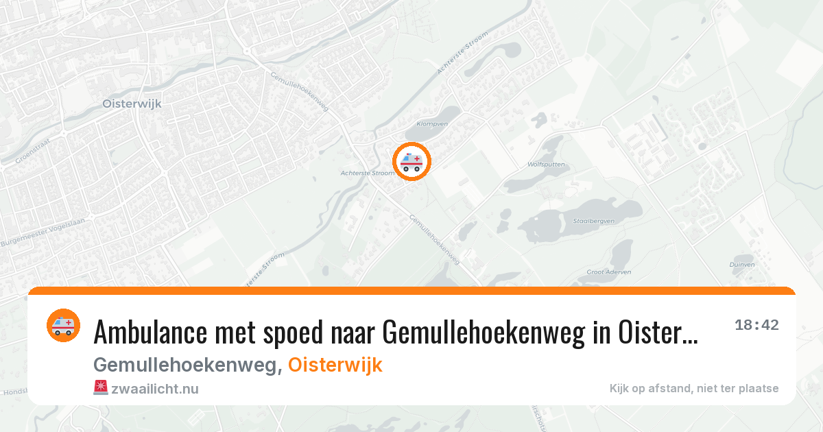 Ambulance met spoed naar Gemullehoekenweg in Oisterwijk — 9 apr 2026