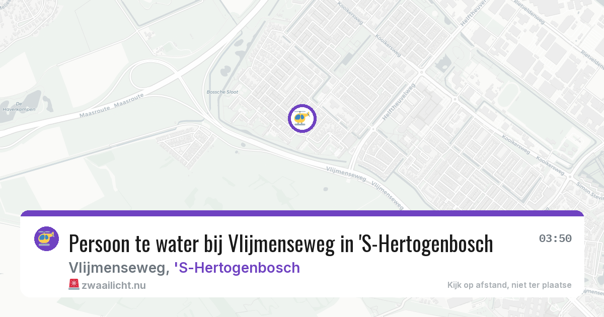 Persoon te water bij Vlijmenseweg in 'S-Hertogenbosch — 1 jun 2026