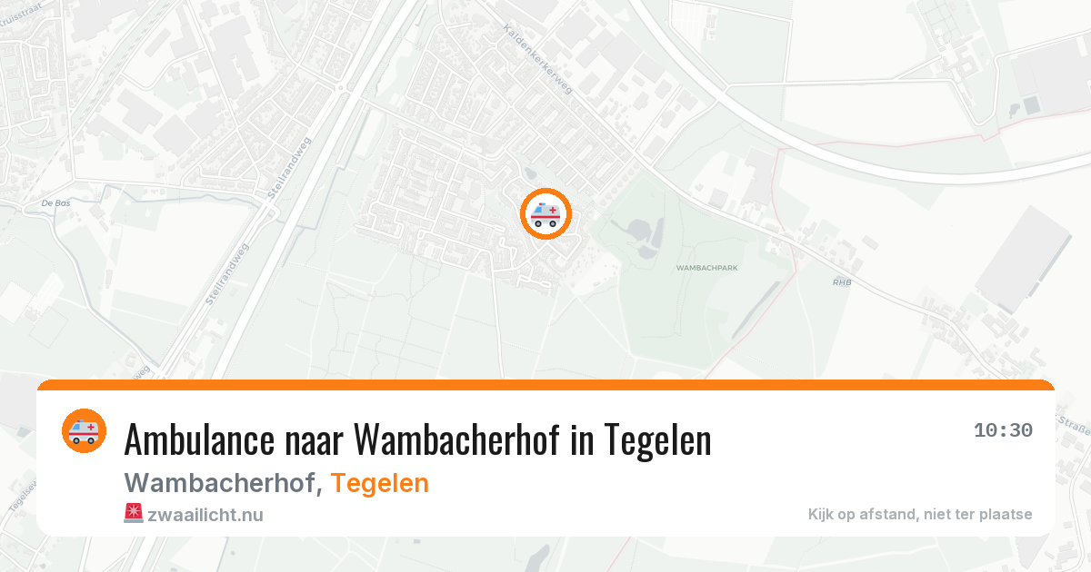 Ambulance naar Wambacherhof in Tegelen — 13 jul 2026