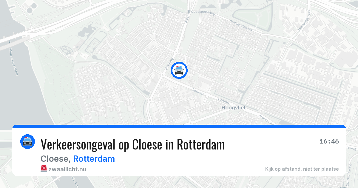 Verkeersongeval op Cloese in Rotterdam — 31 mrt 2026