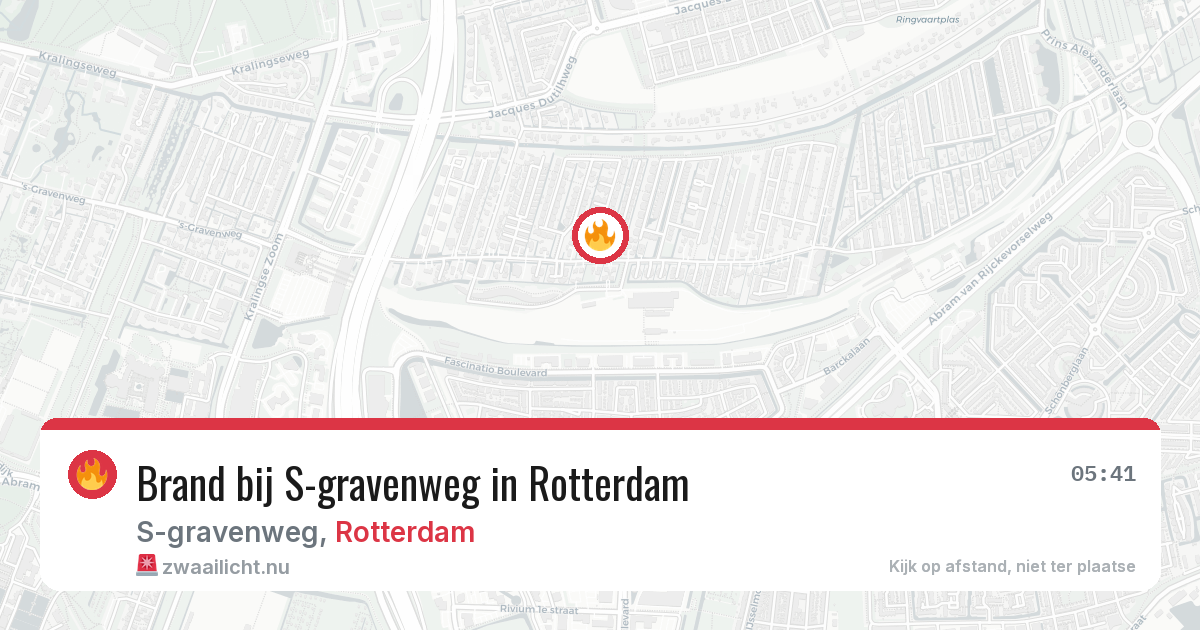 Brand bij S-gravenweg in Rotterdam — 30 mrt 2026