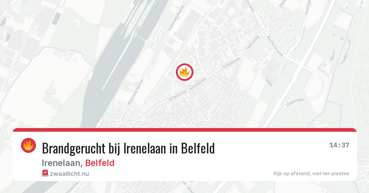 Brandgerucht bij Irenelaan in Belfeld — 25 mrt 2026