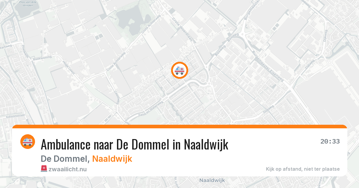 Ambulance naar De Dommel in Naaldwijk — 22 jul 2026