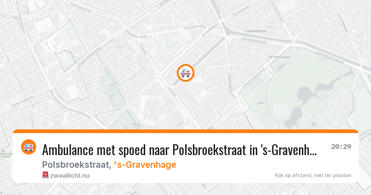 Ambulance met spoed naar Polsbroekstraat in 's-Gravenhage — 7 mei 2026